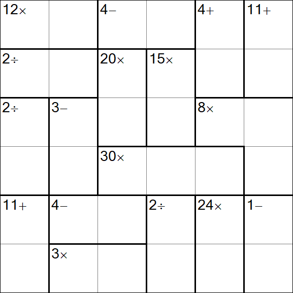 Calcudoku - Hard