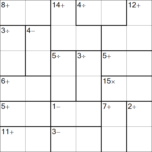Calcudoku - Hard