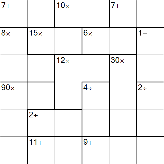 Calcudoku - Hard