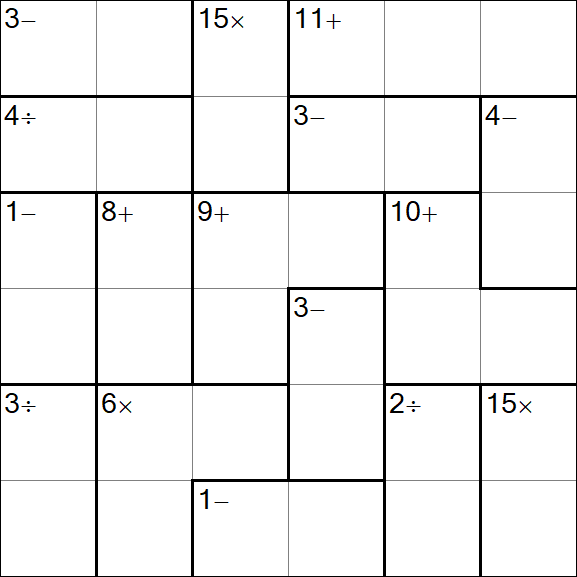 Calcudoku - Hard