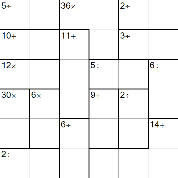 Calcudoku - Difícil
