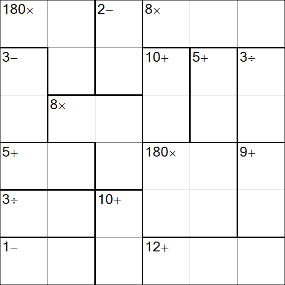 Calcudoku - Hard