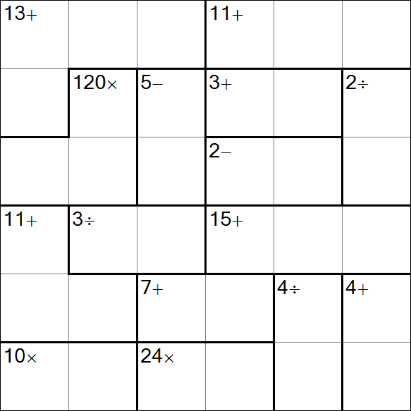 Calcudoku - Hard