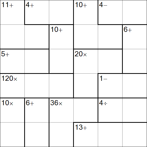Calcudoku - Hard