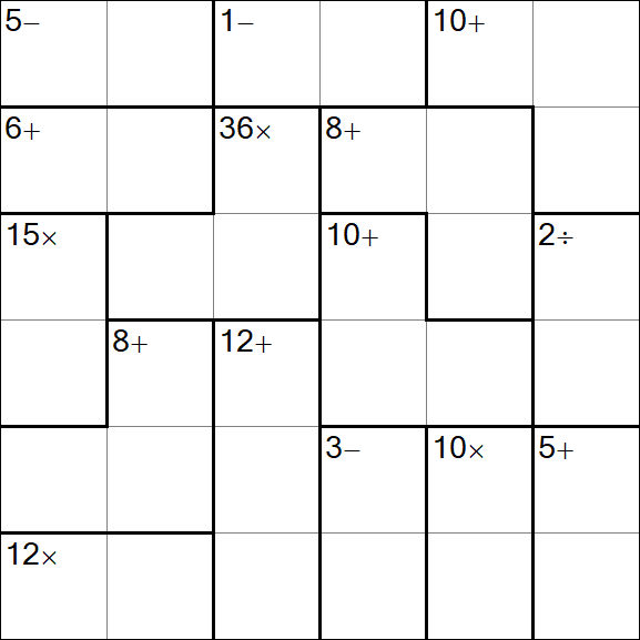 Calcudoku - Hard