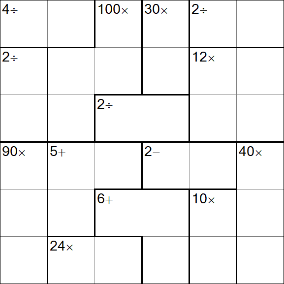 Calcudoku - Hard