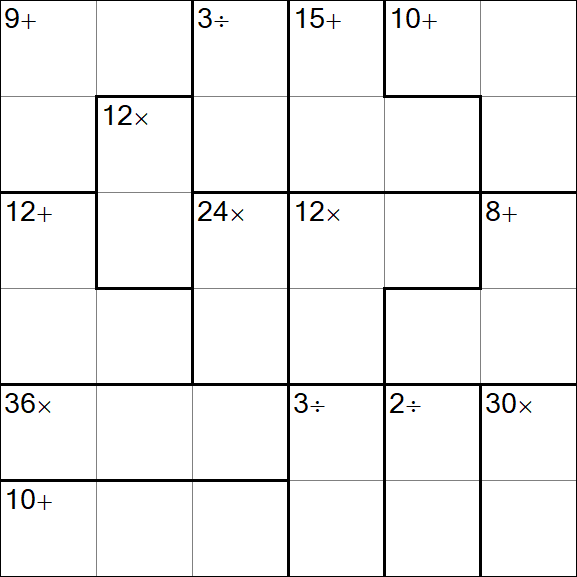 Calcudoku - Difícil