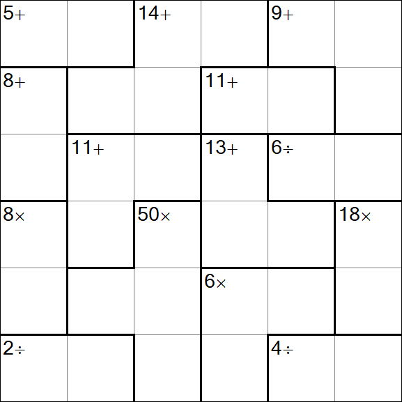 Calcudoku - Hard