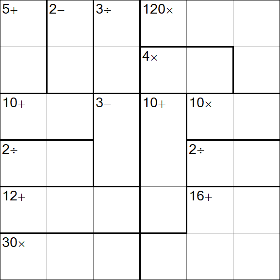 Calcudoku - Hard