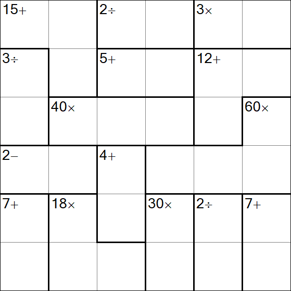 Calcudoku - Hard