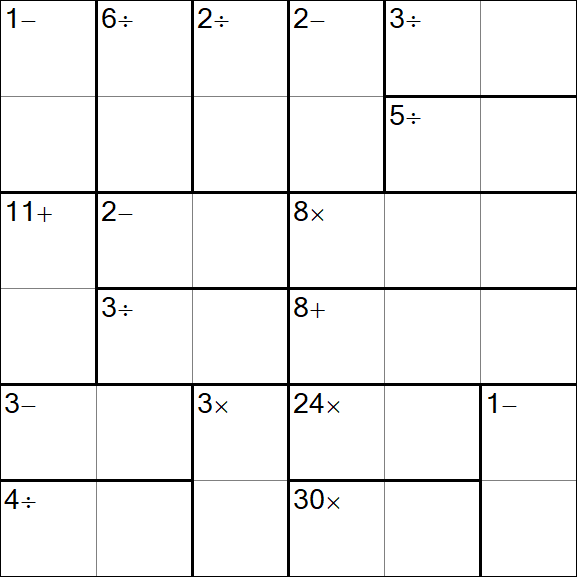 Calcudoku - Hard