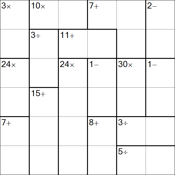 Calcudoku - Hard