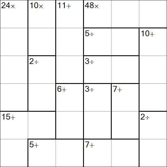 Calcudoku - Hard