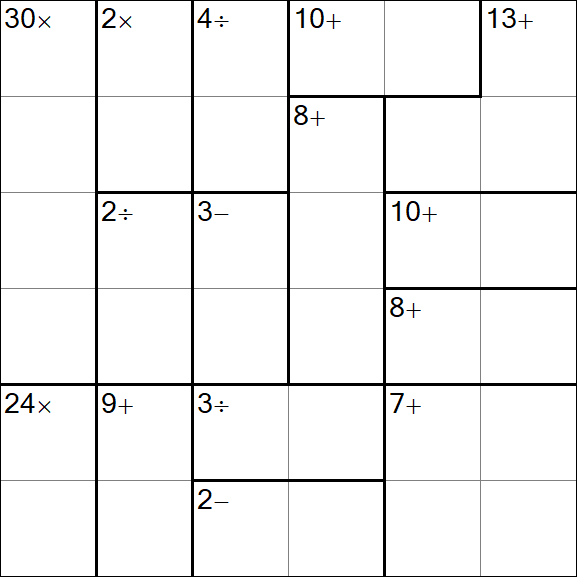 Calcudoku - Hard