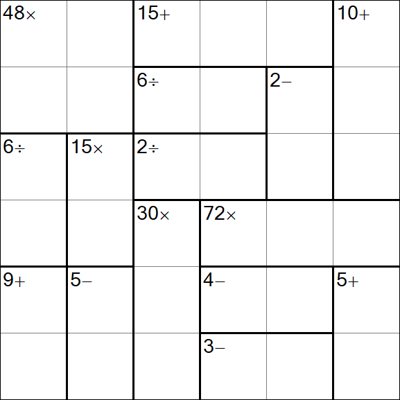 Calcudoku - Hard