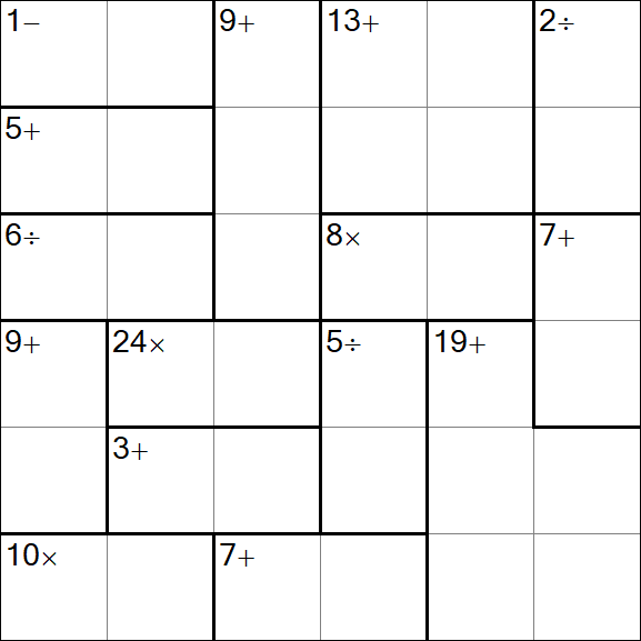 Calcudoku - Hard