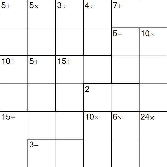 Calcudoku - Hard