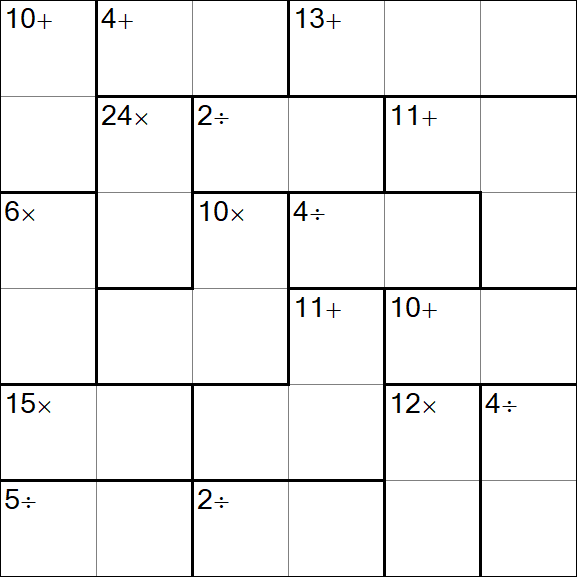 Calcudoku - Hard