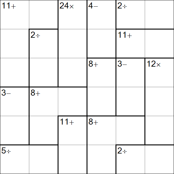 Calcudoku - Hard