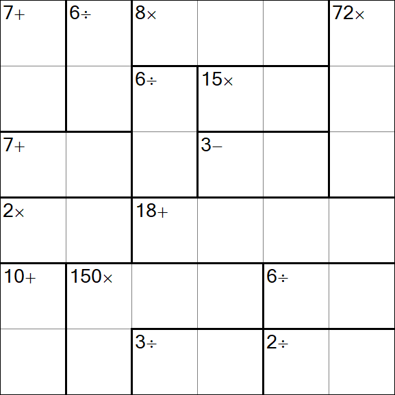 Calcudoku - Hard