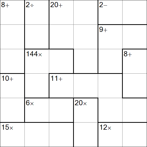 Calcudoku - Hard