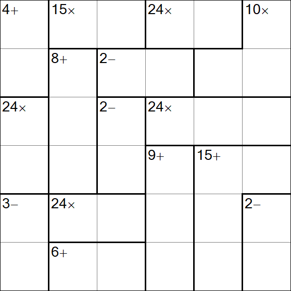 Calcudoku - Hard