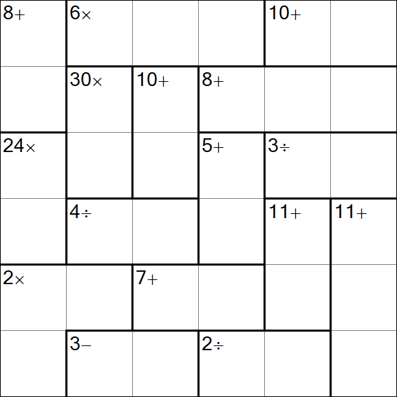 Calcudoku - Hard
