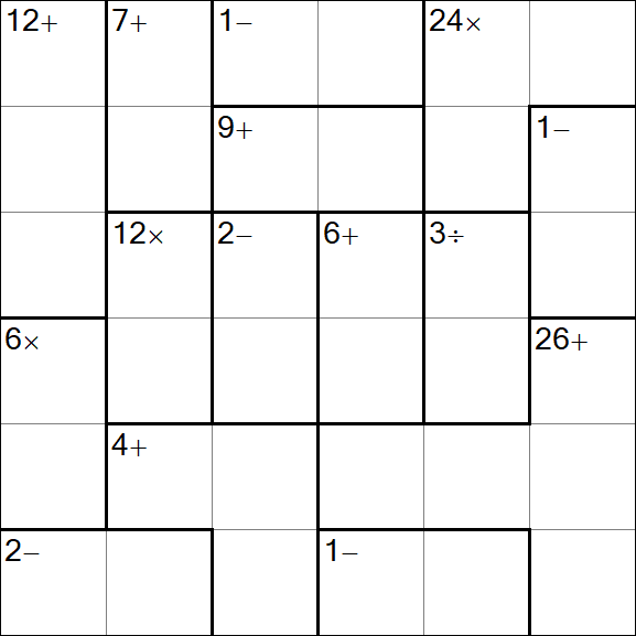 Calcudoku - Hard