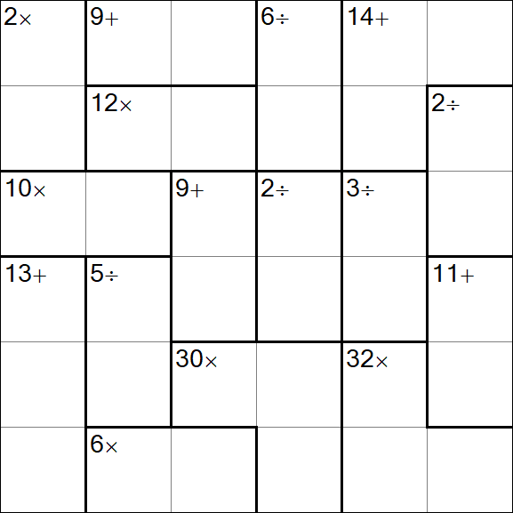 Calcudoku - Hard