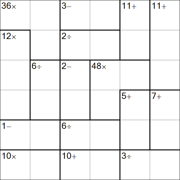 Calcudoku - Hard