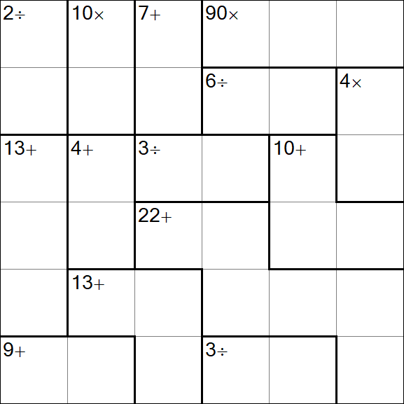 Calcudoku - Difícil