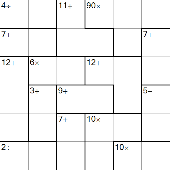 Calcudoku - Difícil