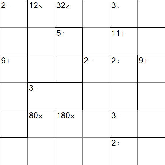 Calcudoku - Difícil