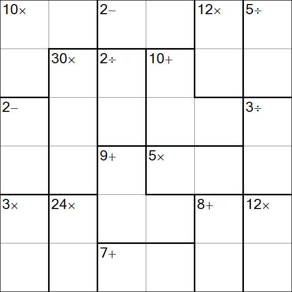 Calcudoku - Difícil