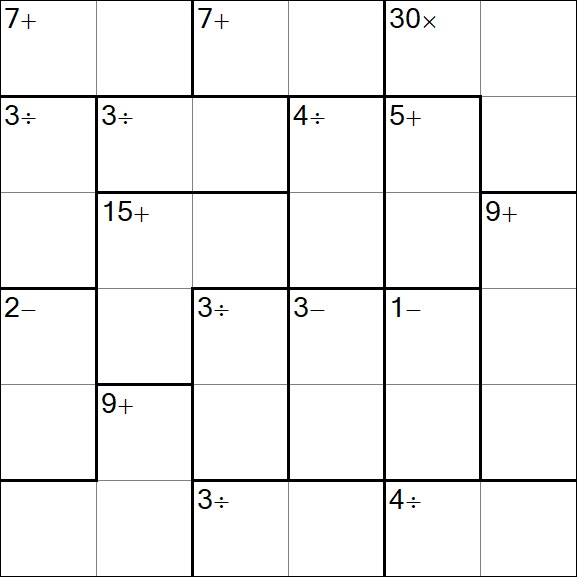 Calcudoku - Difícil