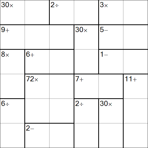 Calcudoku - Difícil