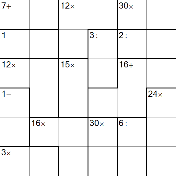 Calcudoku - Difícil