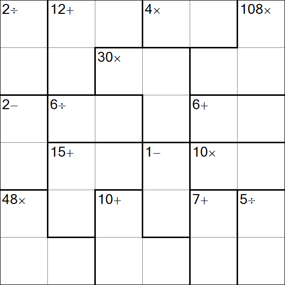 Calcudoku - Hard