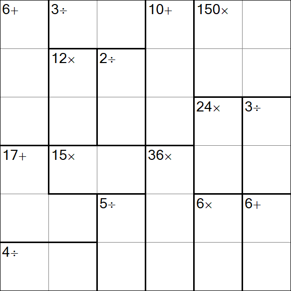 Calcudoku - Hard
