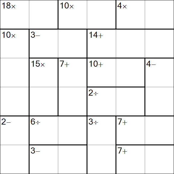 Calcudoku - Hard