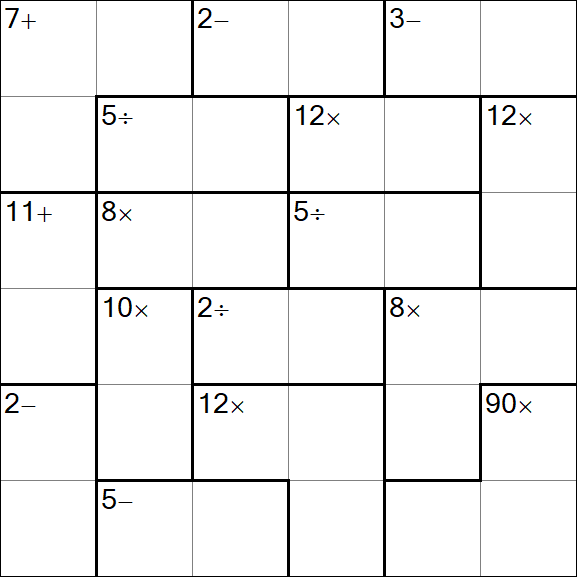 Calcudoku - Hard