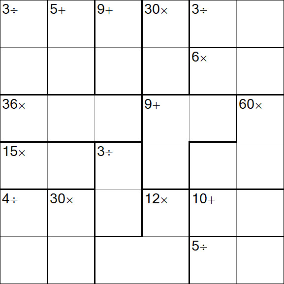 Calcudoku - Difícil