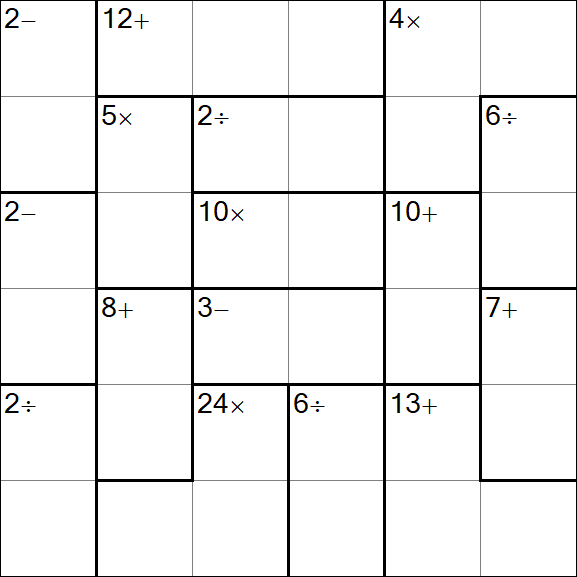Calcudoku - Hard