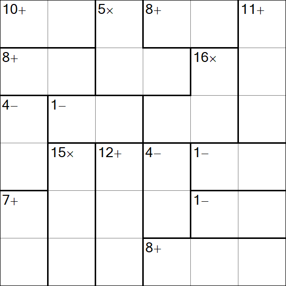 Calcudoku - Hard