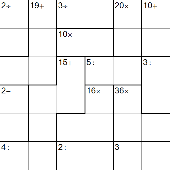 Calcudoku - Hard