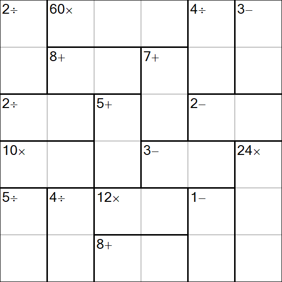 Calcudoku - Hard