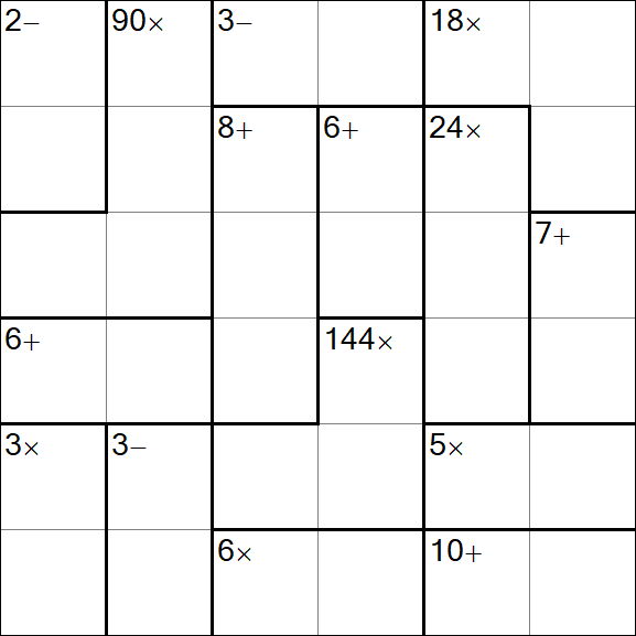 Calcudoku - Hard