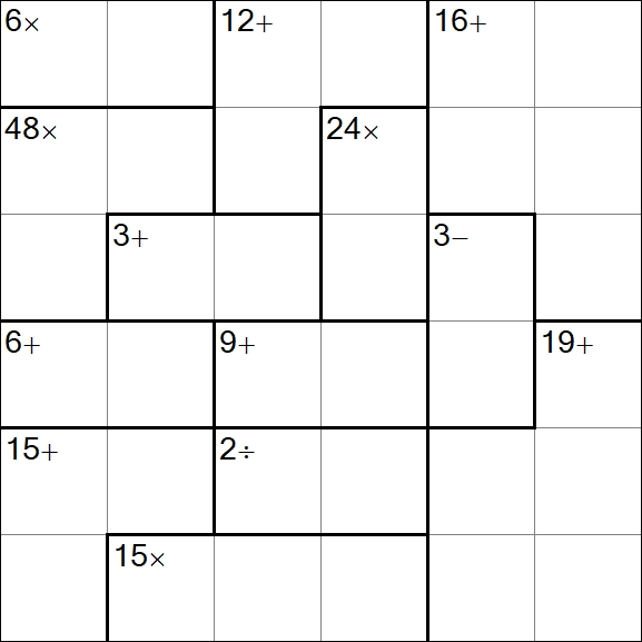 Calcudoku - Hard
