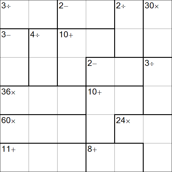 Calcudoku - Hard
