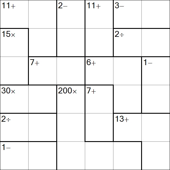 Calcudoku - Hard